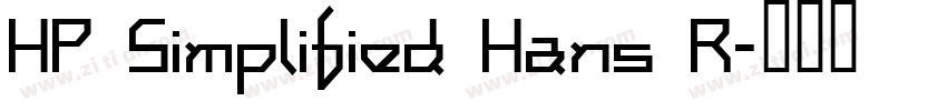 HP Simplified Hans R字体转换